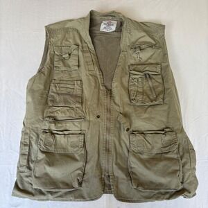 Rothco Outback Vest Mens XL Olive Drab Canvas Multi Pocket Utility Fishing Gear